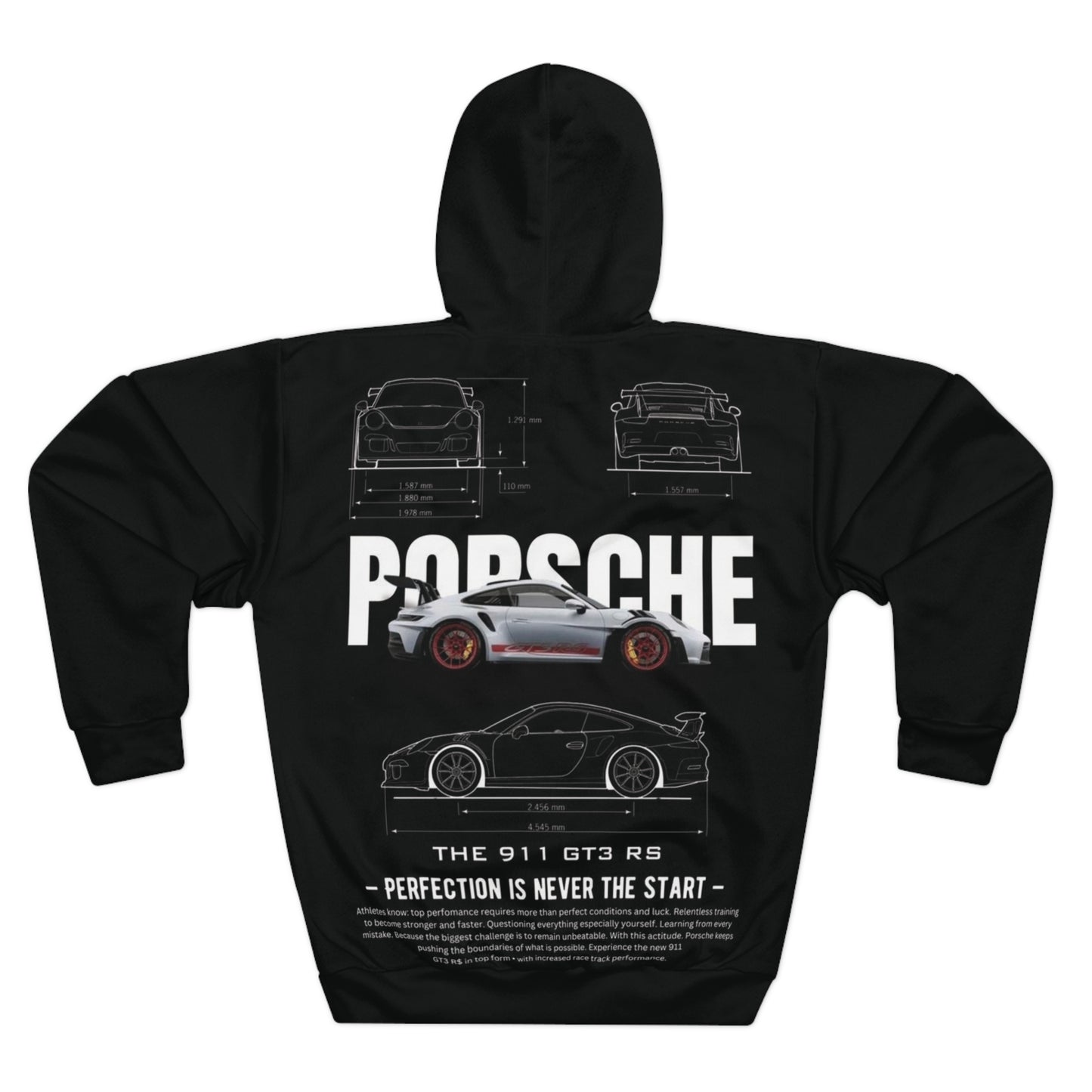 Porsche 911 GT3 RS Black Pullover Hoodie - Unisex